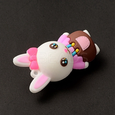 Opaque Resin Animal Big Pendants RESI-D065-C01-1