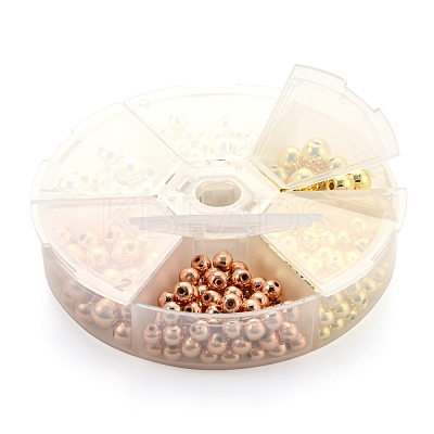 330Pcs 6 Style 3 Colors Electroplate Non-magnetic Synthetic Hematite Beads Strands G-FS0001-07-1