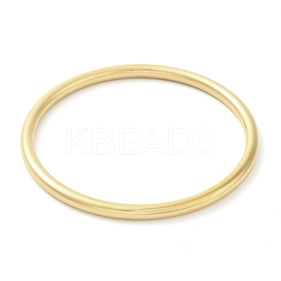 Ion Plating(IP) 304 Stainless Steel Simple Roung Ring Bangles for Women BJEW-F461-01F-G-1