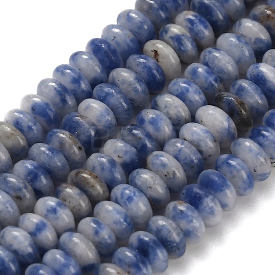 Natural Blue Spot Jasper Beads Strands G-Z110-B14-2x4mm-1