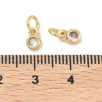Brass Pave Cubic Zirconia Pendants KK-P345-33G-1