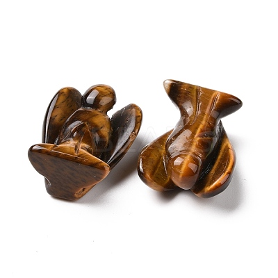 Natural Tiger Eye Angel Decor Healing Stones G-G864-01A-03-1