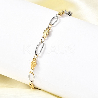 304 Stainless Steel Link Bracelets BJEW-A044-03A-GP-1