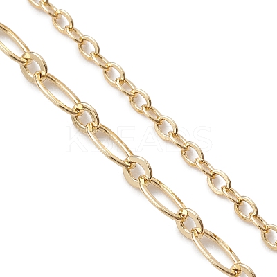 Brass Mixed Chain Slider Necklace Making AJEW-JB01563-01-1