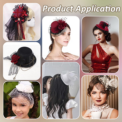 6Pcs 6 Colors EVA Fabric Hat Base DIY-BC0014-06-1