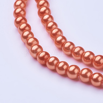 Glass Pearl Beads Strands HY6mm85-1