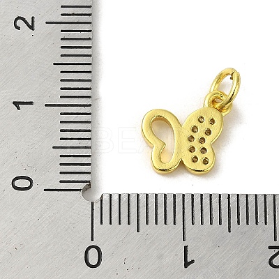Real 18K Gold Plated Brass Pave Cubic Zirconia Pendants KK-M283-10A-01-1