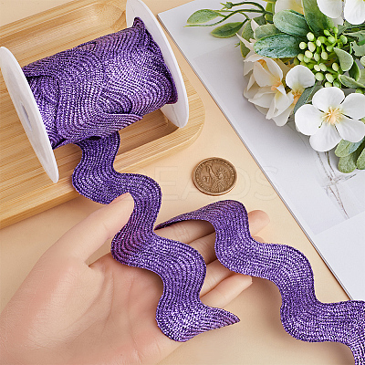 5 Yards Polyester Wavy Fringe Trim Ribbon OCOR-GF0003-45E-1
