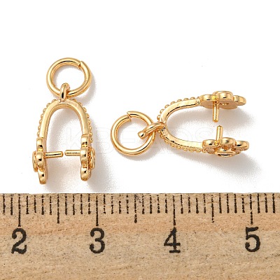 Brass Micro Pave Cubic Zirconia Ice Pick Pinch Bails KK-K378-07G-03-1