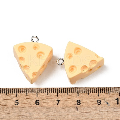 Spray Painted Opaque Resin Pendants RESI-F061-07-1