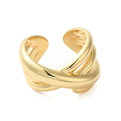 Brass Open Cuff Rings RJEW-A046-03G-1