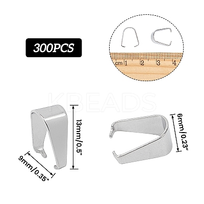 304 Stainless Steel Snap on Bails STAS-UN0003-52C-1