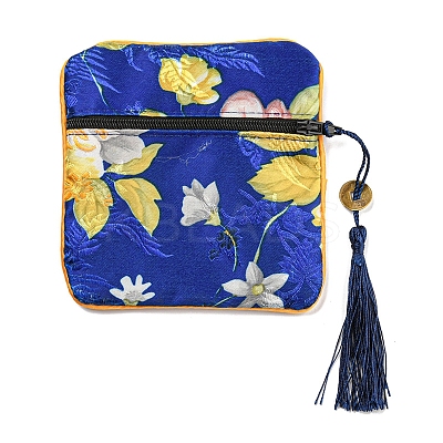 Chinese Style Floral Cloth Jewelry Storage Zipper Pouches LS-AJEW-D063-01H-1