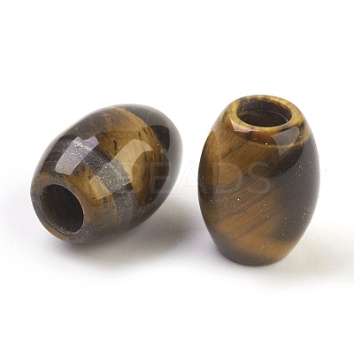 Natural Tiger Eye European Beads G-F580-A01-1