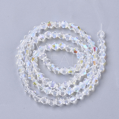 Electroplate Glass Beads Strands EGLA-Q118-4mm-C17-1