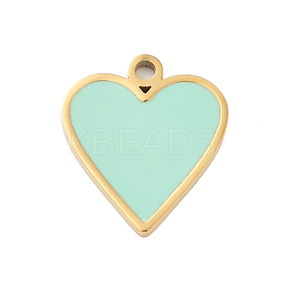 Ion Plating(IP) 304 Stainless Steel Enamel Pendants STAS-Z078-23G-1