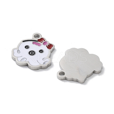 304 Stainless Steel Enamel Pendants STAS-P339-19P-02-1