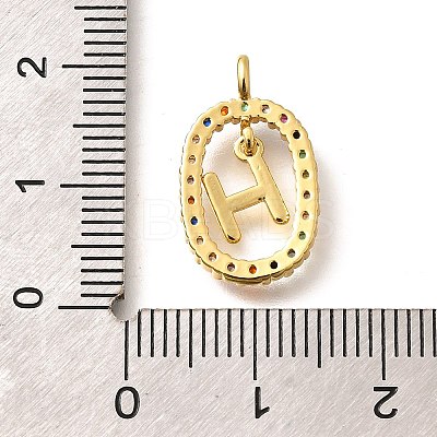 Brass Micro Pave Cubic Zirconia Pendants ZIRC-P123-01G-H02-1