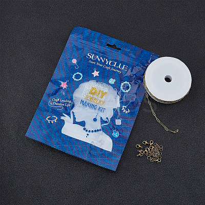 DIY Paperclip Chain Jewelry Making Kits DIY-SC0014-49AB-1