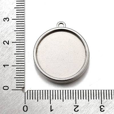 304 Stainless Steel Pendant Cabochon Settings STAS-S181-02P-F-1