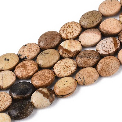 Natural Picture Jasper Beads Strands G-T142-30-1