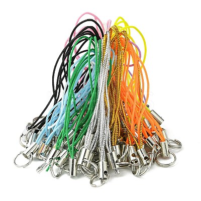 100Pcs Polyester Cord Mobile Straps MOBA-FS0001-02I-1