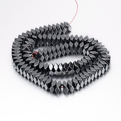 Non-magnetic Synthetic Hematite Beads Strands G-P341-40-4x8mm-1