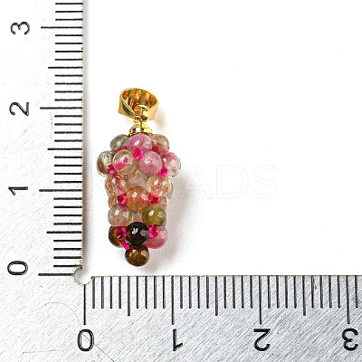 Natural Tourmaline Round Cluster Pendants LS-G-D094-04G-1