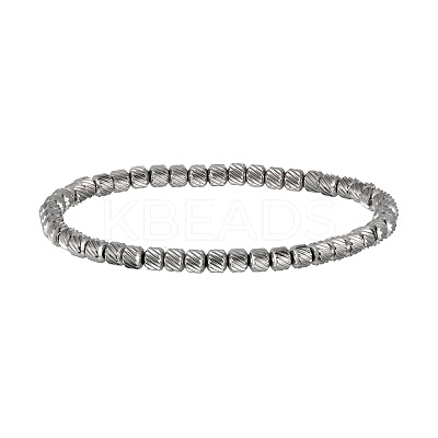 304 Stainless Steel Stretch Bracelets for Women Men WGB27EC-02-1
