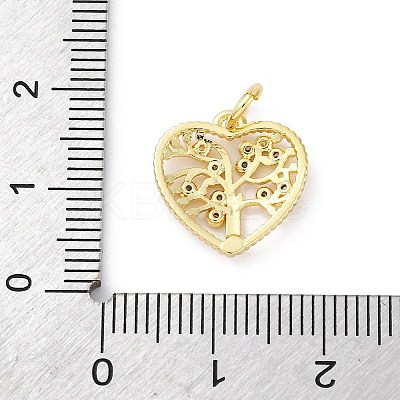 Brass Micro Pave Cubic Zirconia Pendants KK-S510-36G-01-1