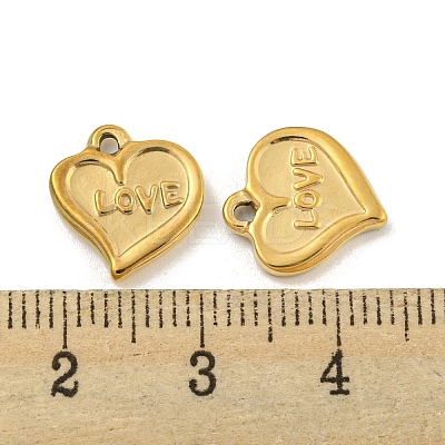 Valentine's Day 304 Stainless Steel Charms STAS-P356-31G-1