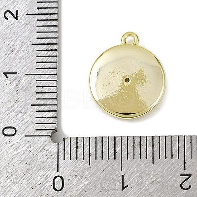 Brass Pave Clear Cubic Zirconia Pendants KK-L238-06G-1