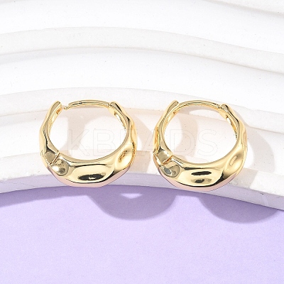 304 Stainless Steel Hammered Hoop Earrings for Women EJEW-U060-01B-G-1