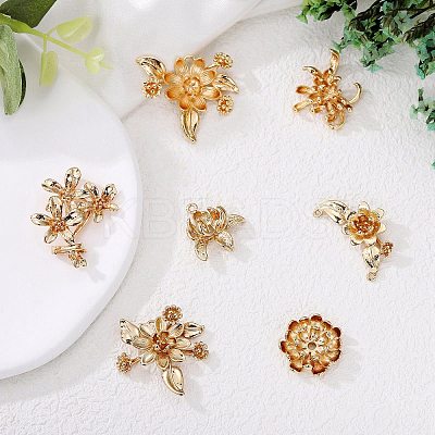 7Pcs 7 Style Brass Pendant JX639A-1