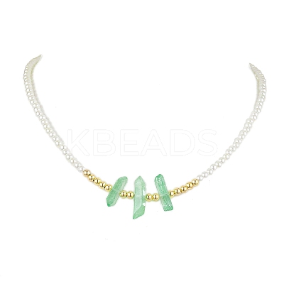 4Pcs 4 Styles ABS Plastic Imitation Pearl Beaded Necklaces NJEW-JN04859-1