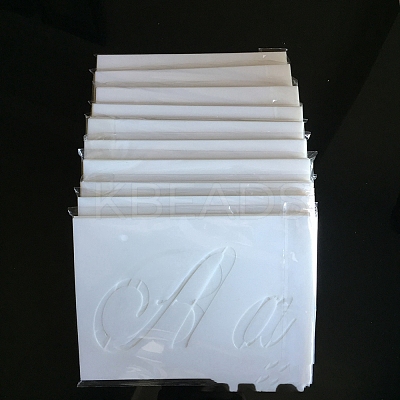 Letter A~Z/Number/Sign PET Plastic Hollow Painting Silhouette Stencil DRAW-PW0009-03-1