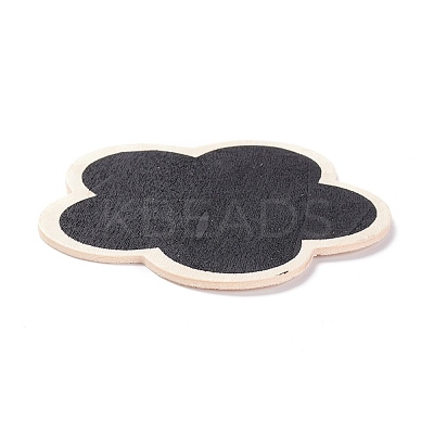 Flower Wooden Mini Chalkboard Signs AJEW-M035-09-1