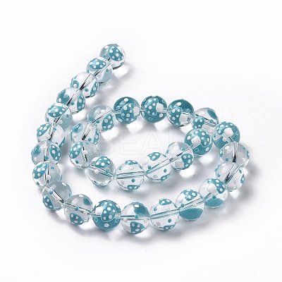 Glass with Enamel Beads LAMP-P058-01A-1