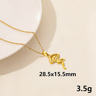 Stylish Ocean 304 Stainless Steel Octopus Pendant Necklace for Women ZE1503-10-1