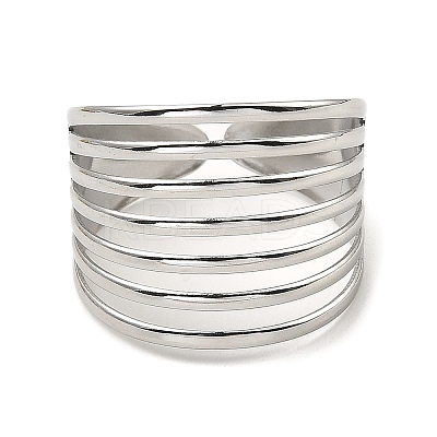 Non-Tarnish 304 Stainless Steel Open Cuff Rings RJEW-Z018-32P-1