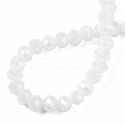 Electroplate Glass Beads Strands X-EGLA-A034-P4mm-A21-1