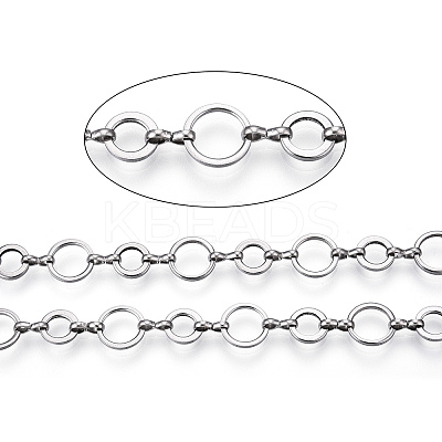 Tarnish Resistant 661 Stainless Steel Mother-son Chains X-CHS-T005-03P-1