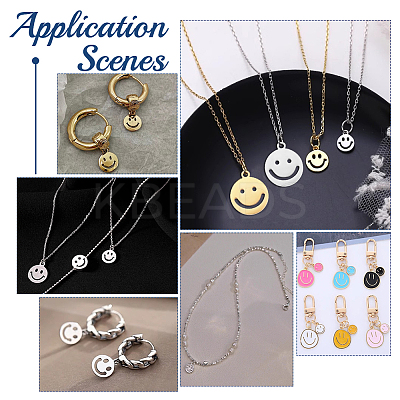 20Pcs 2 Colors 304 Stainless Steel Pendants STAS-UN0053-70B-1