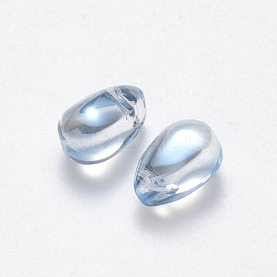 Transparent Spray Painted Glass Charms LS-GLAA-R211-03-D04-1