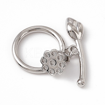 Brass Toggle Clasps KK-K271-29P-1
