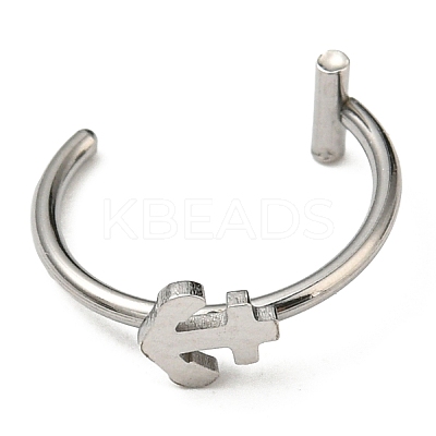 Non-Tarnish 304 Stainless Steel Eyebrow Ring AJEW-H140-05P-1
