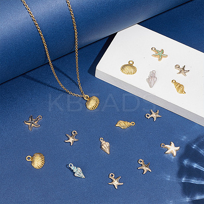 38Pcs 19 Styles  Alloy Pendants Charms FIND-HY0004-58-1