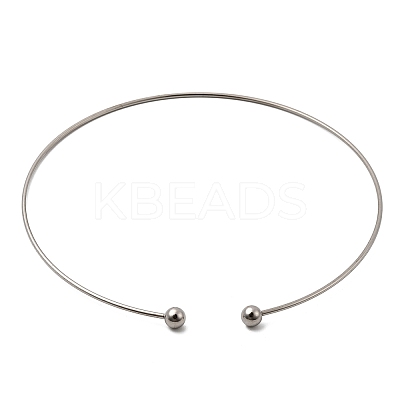 202 Stainless Steel Wire Choker Necklace NJEW-H011-05P-1
