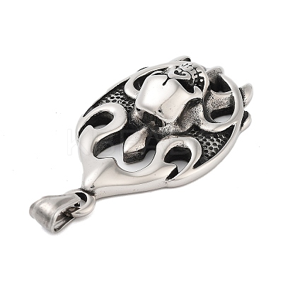 Retro 304 Stainless Steel Big Pendants STAS-I205-38AS-05-1
