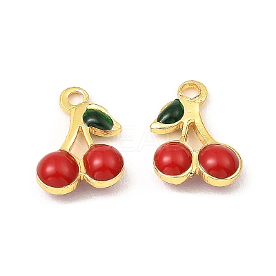 Brass Enamel Charms KK-K337-01G-1